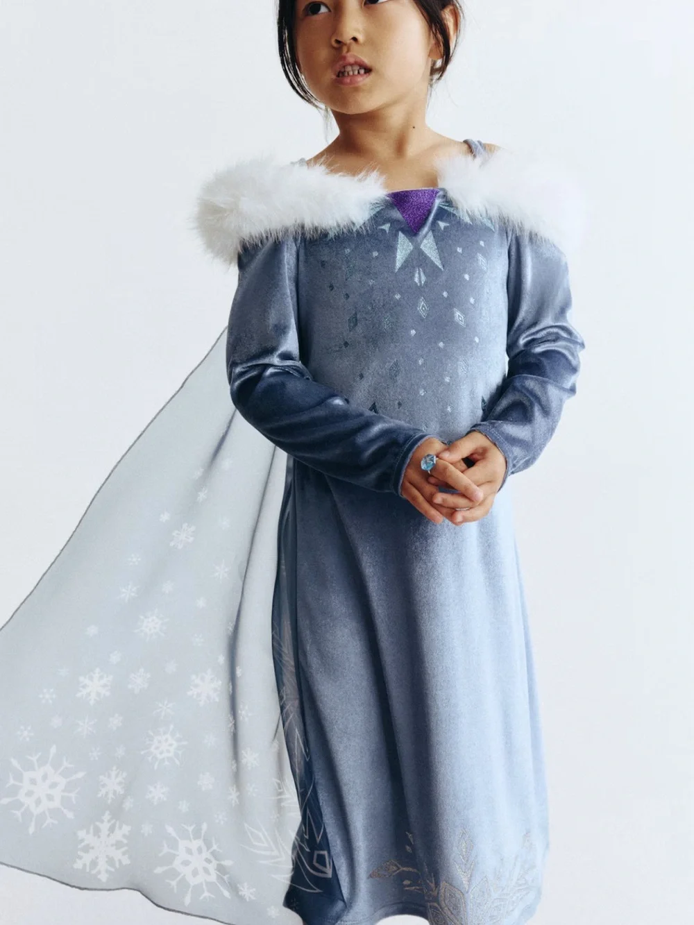 Elsa dress from H&M Blue Sparkle Princess Cape Dress